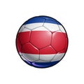 Costa Rican Flag Football - Soccer Ball Royalty Free Stock Photo